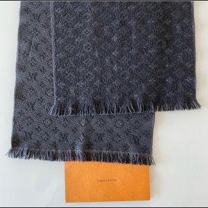 Louis Vuitton Accessories - LOUIS VUITTON Wool Monogram Classic Scarf Black Louis Vuitton Accessories - LOUIS VUITTON Wool Monogram Classic Scarf Black